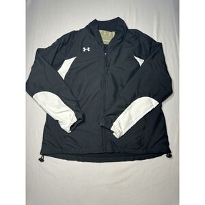 Under Armour Performance Mens Size L‎ Fleece Lined Jacket Black/White Polyester